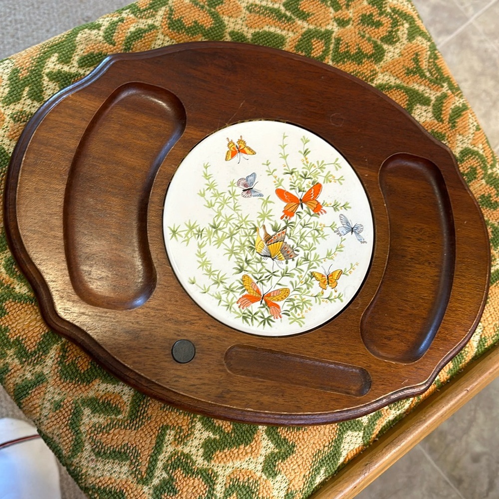 Vintage butterfly serving board